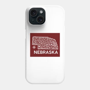 Nebraska Map Phone Case