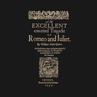 Shakespeare, Romeo and Juliet. Dark Clothes Version T-Shirt