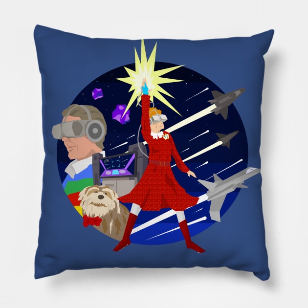 Carousel of Progress: VR Resident Flying Ace Pillow by Radical Rad