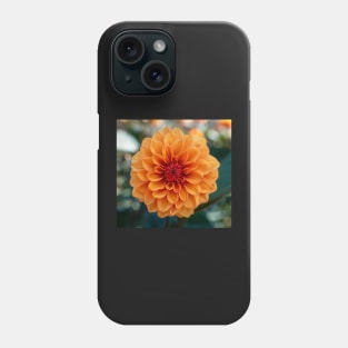 Beautiful Bright Orange Dahlia Flower Closeup Phone Case