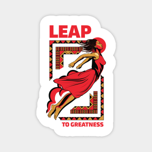 Leap To Greatness - Female Magnet