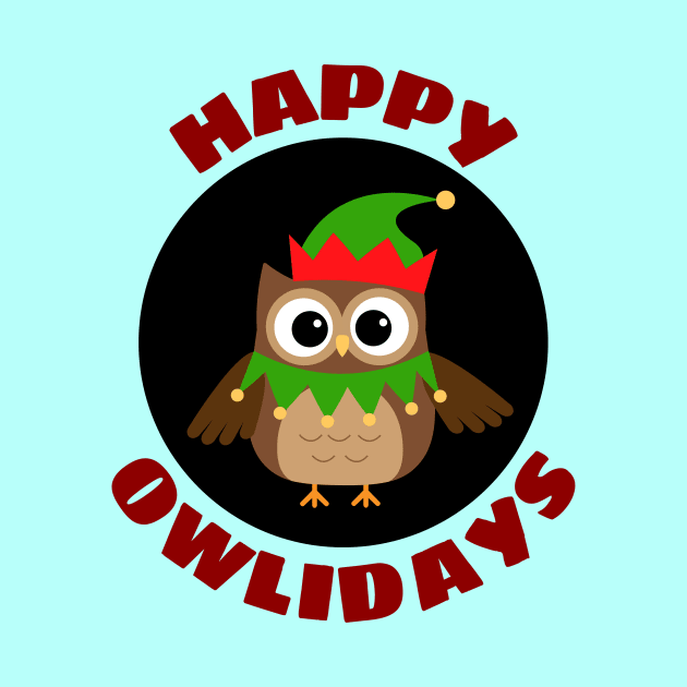 Happy Owlidays | Owl Pun by Allthingspunny