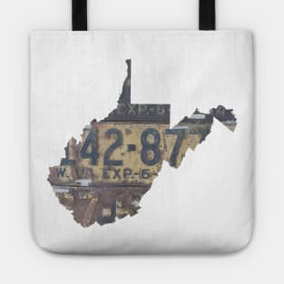 Vintage West Virginia License Plates Tote