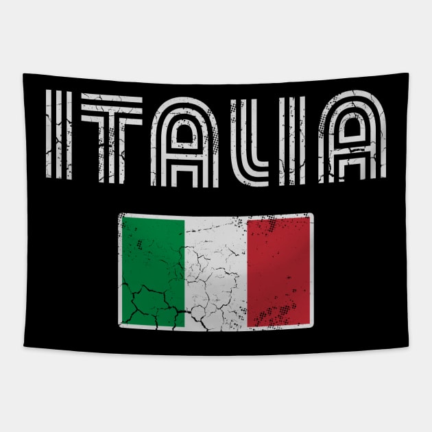 Retro Italia Flag Italian Italy Italia Tapestry by E
