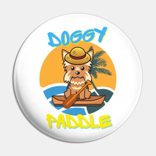 Cute Yorkshire doing the doggy paddle Pin