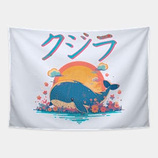 Retro Whale - Japanese Kujira Tapestry