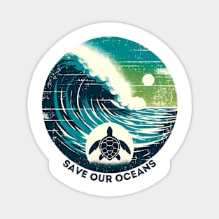 Save Our Oceans Sea Turtle Magnet