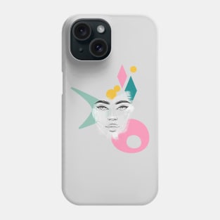 Abstract Art Face -  Retro Mid Century Modern Minimalist Phone Case