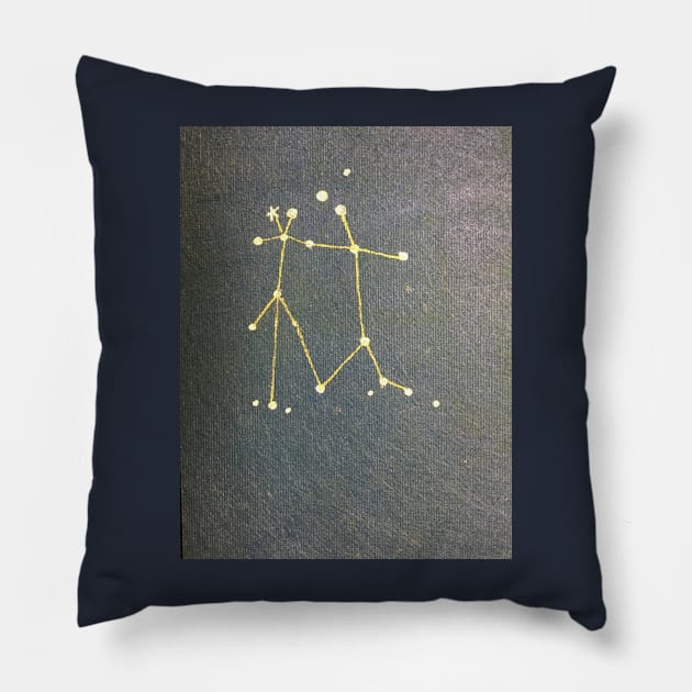 The Constellation of Gemini Pillow by artdesrapides