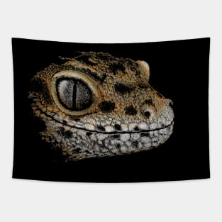 Artsy Lizard Drawing | Staring Leopard Gecko Tapestry