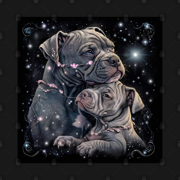 Pit Bull Family by Enchanted Reverie