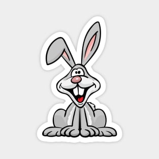 Silly Bunny Rabbit Cartoon Magnet