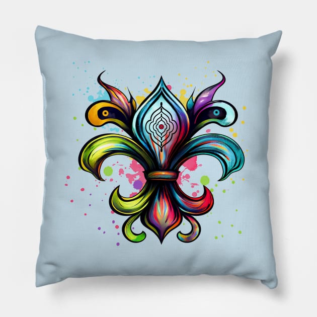 Fleur De Lis Pillow by Designs by Ira