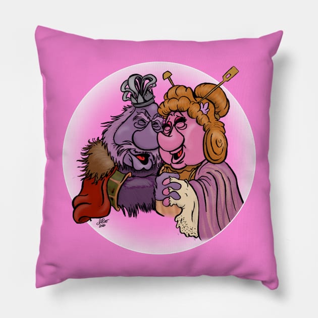 King and Queen of the Universe Pillow by UzzyWorks