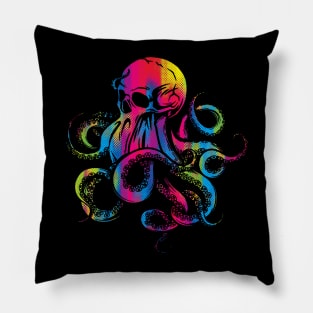 Vibrant Octopuskull Pillow