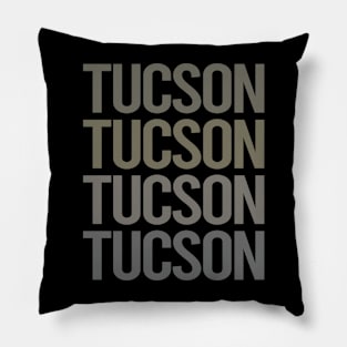 Gray Text Art Tucson Pillow