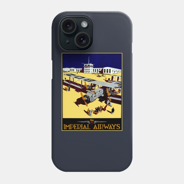 Imperial Airways Vintage Advertised Travel and Tourism Print Phone Case by posterbobs