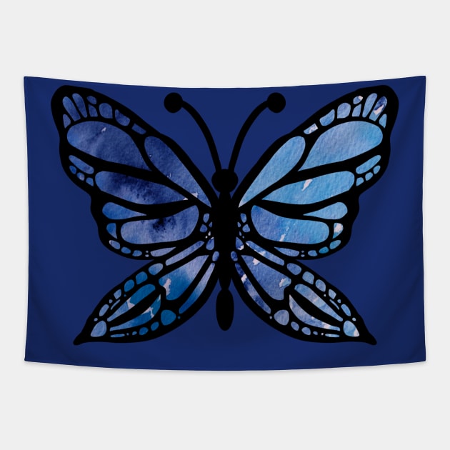 Blue Butterfly Tapestry by bubbsnugg