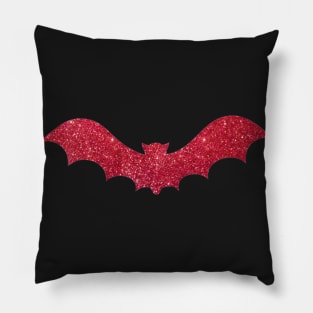 Pink Glitter Bat Pillow