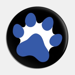 Blue paw print Pin