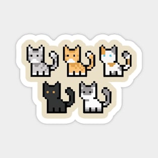 Pixel Cats Magnet