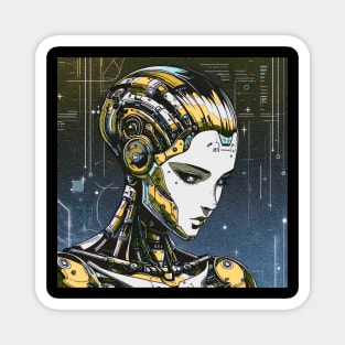 Cyborg Woman Magnet