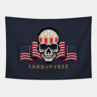 Land of the Free Skull Tapestry