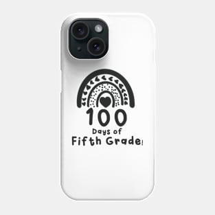 100 Days of 5th Grade Rainbow Phone Case