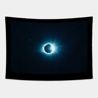 Pixel Art Eclipse Retro Solar Lunar Tapestry