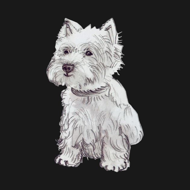 Sitting West Highland white terrier by sinemfiit