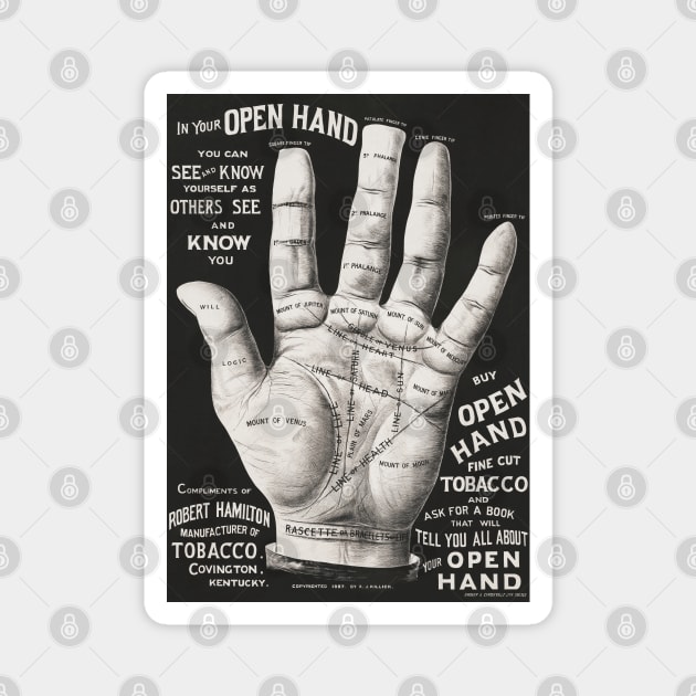 Open Hand - Tobacco Magnet by CozyCanvas