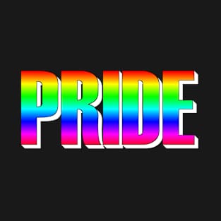 Rainbow Pride Writing for dark Shirts T-Shirt