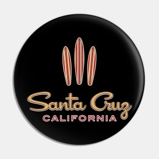 Santa Cruz Logo Three Surfboards Pin