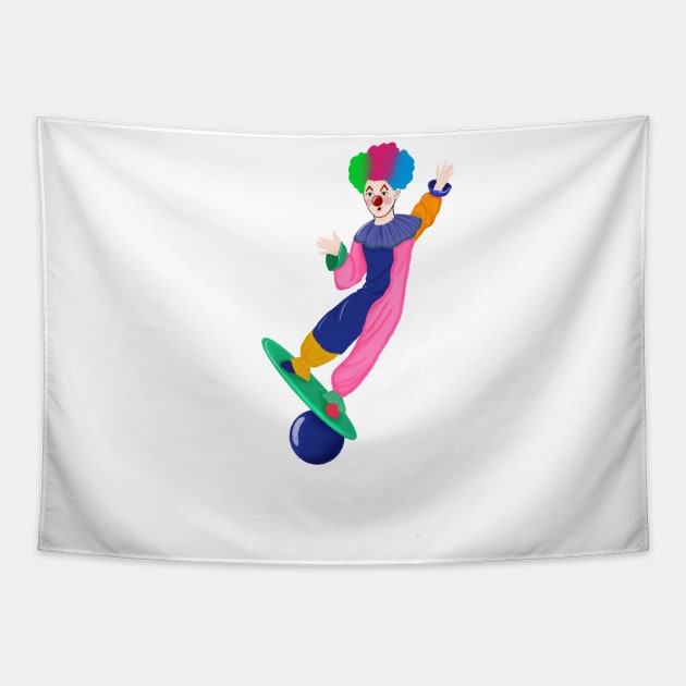 Sad clown Tapestry by Keen_On_Colors