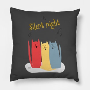 Cats Choir: Silent Night Pillow