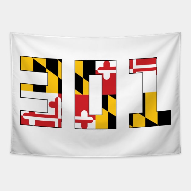 301 Maryland Flag Tapestry by polliadesign