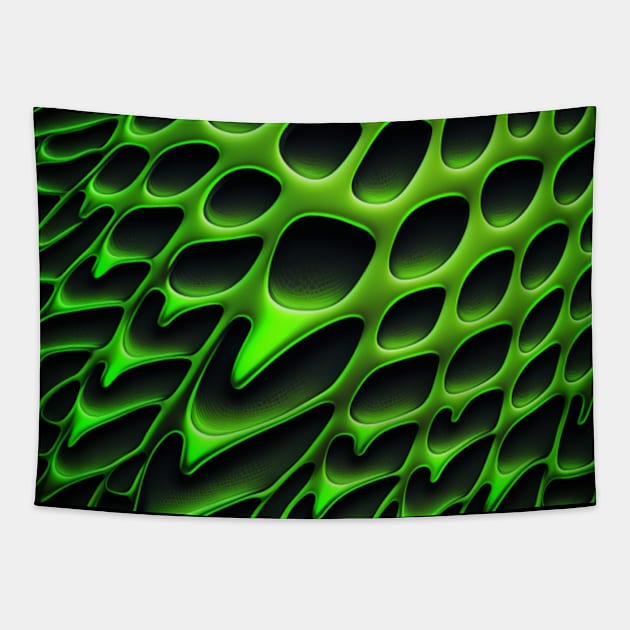 Si-Fi pattern, with pattern, photo, black, green Tapestry by KK-Royal