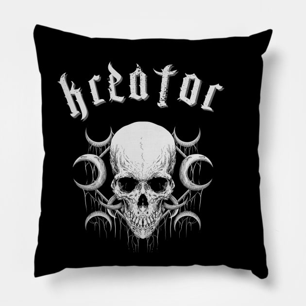 kreator fate the darknes Pillow by ramon parada