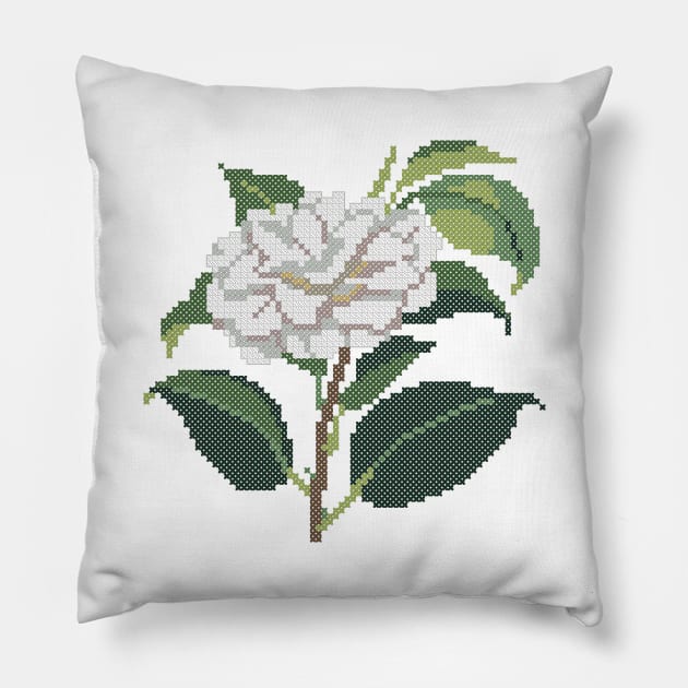 Alabama State Flower Camellia Pillow by inotyler