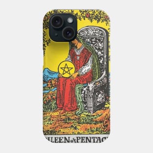 Queen of pentacles tarot Phone Case