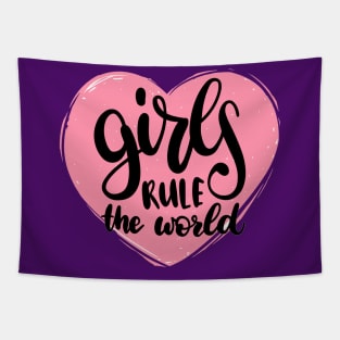 Girls Rule Funny Girly Quote Tapestry