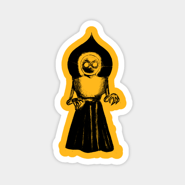 Flatwoods Monster Black on light Magnet by AWSchmit