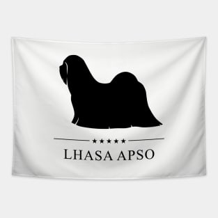 Lhasa Apso Black Silhouette Tapestry