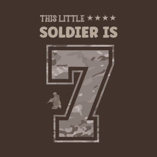 Kids 7 Year Old Soldier Birthday Gift Military T Shirt T-Shirt T-Shirt