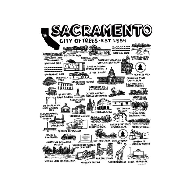 Sacramento Map by fiberandgloss