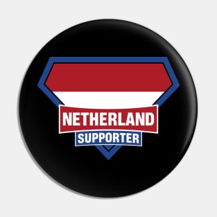 Netherland Super Flag Supporter Pin