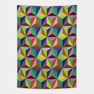 Colorful Geometric Triangles Pattern Tapestry