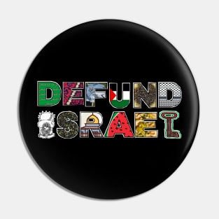 Defund Israel - Palestine Symbols - Back Pin