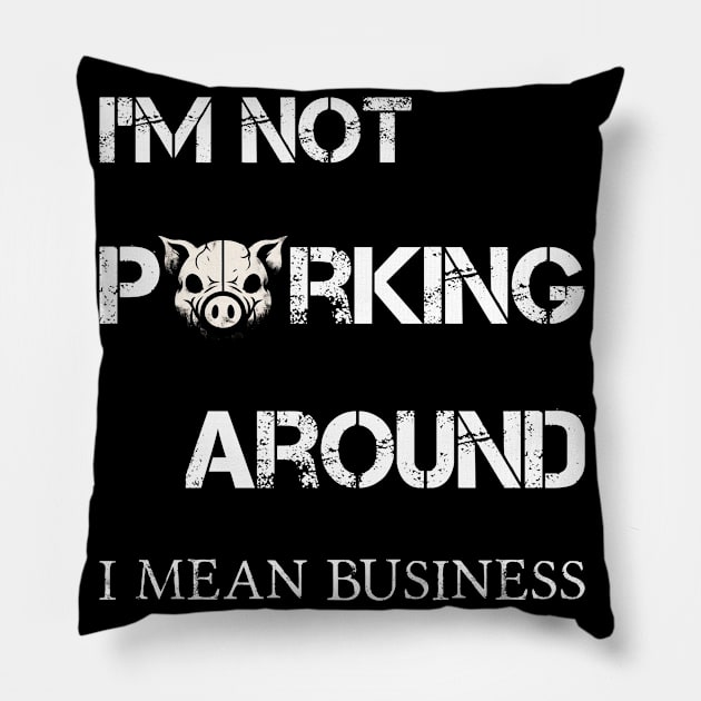 Motivational Grunge Pig Pillow by MetalByte