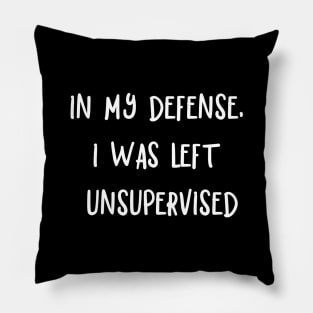 In My Defense, I was Left Unsupervised Pillow